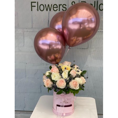 21 Gül sofra ve helyum balon